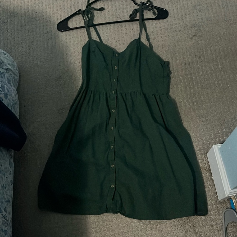 Aerie Green Spaghetti Strap Sundress